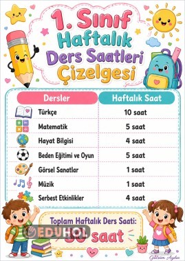 1.2.3. Ve 4. SINIF DERS SAATLERİ