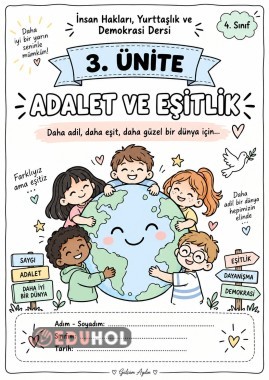 4. Sınıf İnsan Hakları, Yurttaşlık ve Demokrasi – 3. Ünite: Adalet ve Eşitlik |