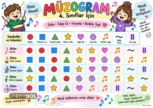 4. Sınıflar İçin Eğlenceli Müzogram 🎵