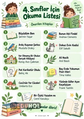 4.SINIF OKUMA KİTAPLARI TAVSİYESİ