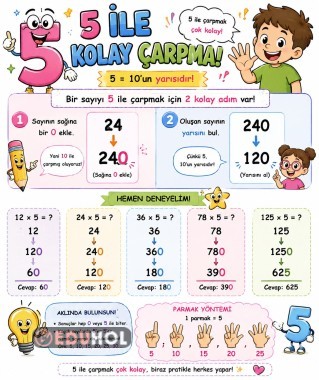 5 ile kolay çarpma
