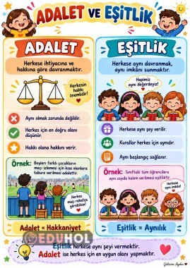 ADALET VE EŞİTLİK POSTER (63x89cm)