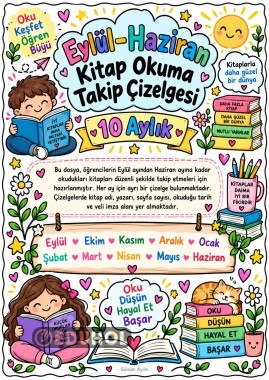 Aylık Kitap Okuma Çizelgeleri