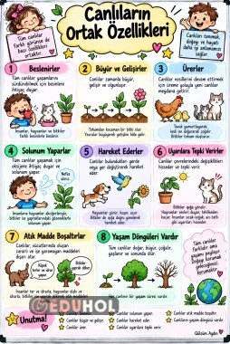 CANLILARIN ORTAK ÖZELLİKLERİ