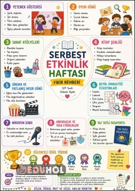 Serbest Etkinlik Haftası Önerileri🌟🌟