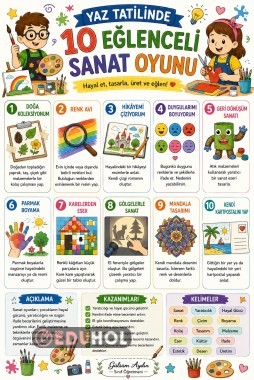 🎨 Yaz Tatilinde 10 Eğlenceli Sanat Oyunu ✨Hayal et, tasarla, üret ve eğlen!