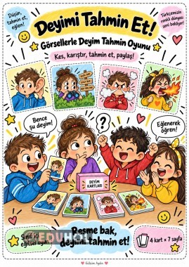 Deyimi Tahmin Et! – Görsellerle Eğlenceli Türkçe Oyunu