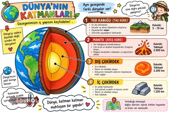 DÜNYA NIN KATMANLARI