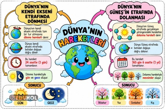 Dünyanın Hareketleri ve sonuçları(Defter notu)