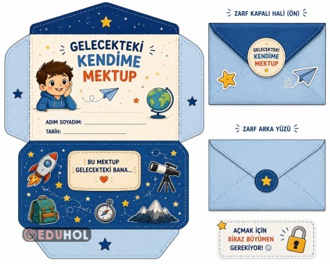 GELECEKTEKİ KENDİME MEKTUP ZARFI (KIZ -ERKEK)