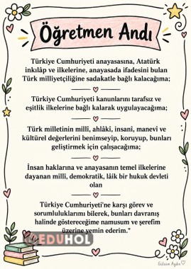Öğretmen Andı – Mesleğimize Verdiğimiz Söz