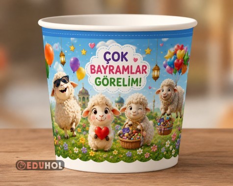 Seker bardakları dışına sarmak icin sablon
