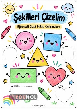 Şekilleri Çizelim – Eğlenceli Çizgi Takip Çalışmaları ✏️🔵🔺🟨💗