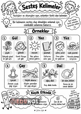 SESTEŞ KELİMELER (DEFTER NOTU)