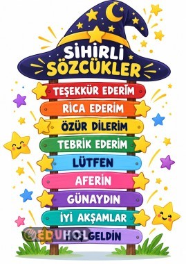 SİHİRLİSÖZCÜKLER POSTERİ (63x89 cm)