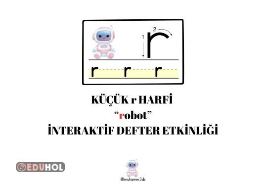 KÜÇÜK R SESİ İNTERAKTİF DEFTER ETKİNLİĞİ