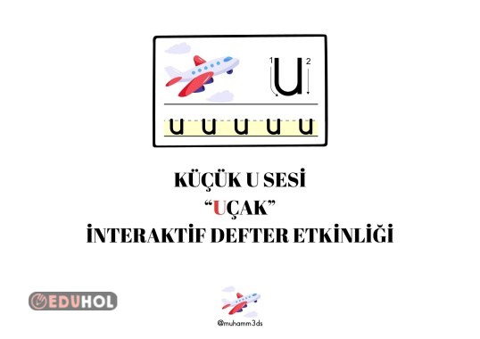 KÜÇÜK U SESİ İNTERAKTİF DEFTER