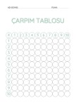 ÇARPIM TABLOSU ÇALIŞMA KAĞIDI