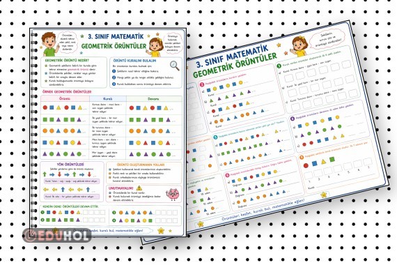 3.Sınıf Geometrik Örüntüler Defter Notu ve Sorular