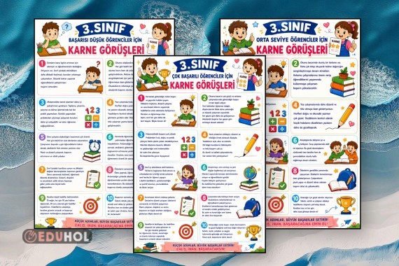 3.Sınıf Karne Görüşleri (Düşük-Orta-Çok Başarılı 30 Farklı Karne Görüşü)