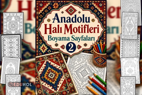Anadolu Halı Motifleri Boyama Sayfaları 2