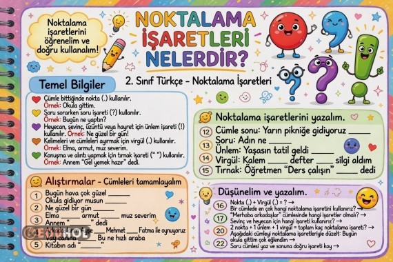 Noktalama İşaretleri Defter Notu