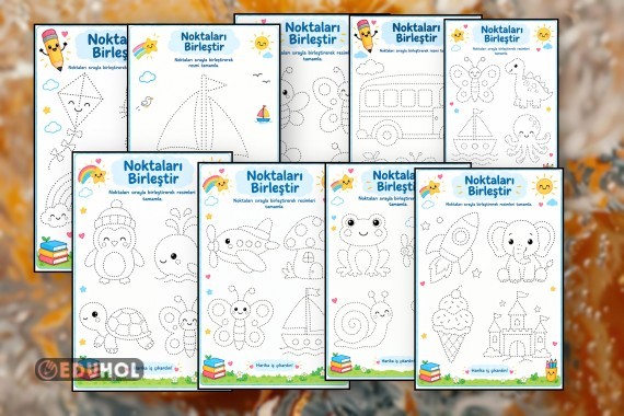 Noktaları Birleştirerek Resim Oluşturma (10 Sayfa)