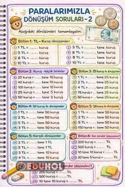 Paralarımız Dönüşüm Soruları 2