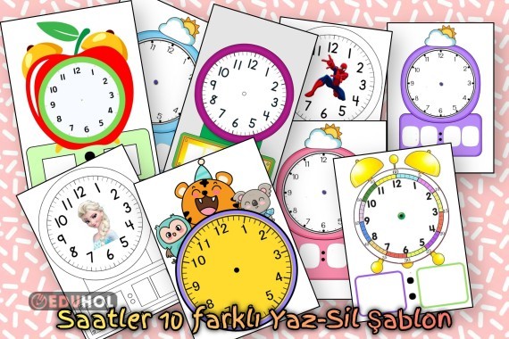 Saatler Yaz Sil Şablonları