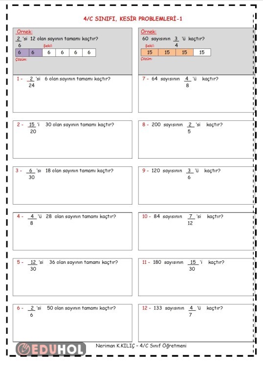 Kesir Problemleri | Eduhol - Ders Videoları İzle Online Test Çöz ...