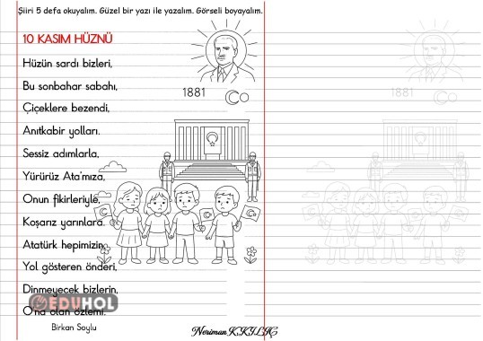 10 KASIM-Şiir Okuma-Yazma