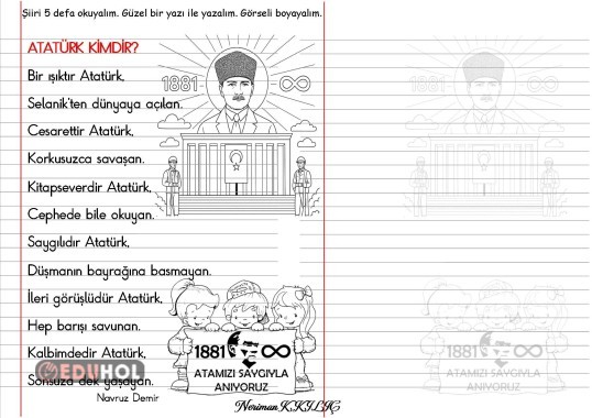 10 KASIM-Şiir Okuma-Yazma