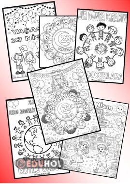 23 NİSAN BOYAMA SAYFALARI