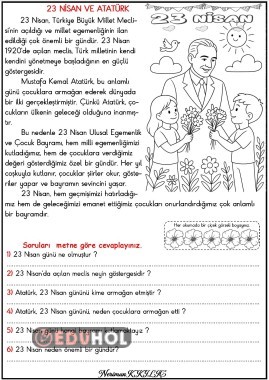 23 NİSAN VE ATATÜRK-Okuma-Anlama