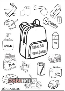 Afet ve Acil Durum Çantası-BOYAMA