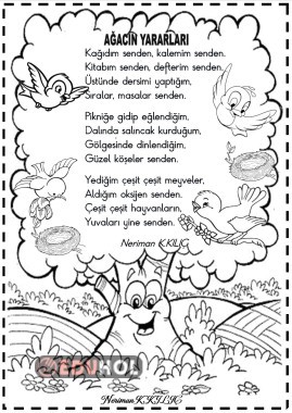 AĞACIN YARARLARI-Okuma-Boyama Etkinliği