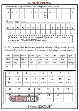 ALFABETİK SIRALAMA-1
