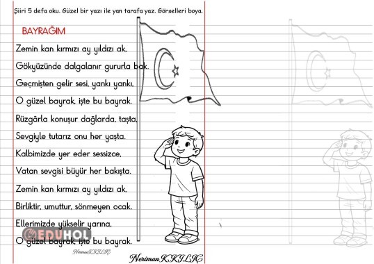 BAYRAK-Şiir Okuma-Yazma-3