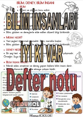 BİLİM İNSANLARI-Defter Notu