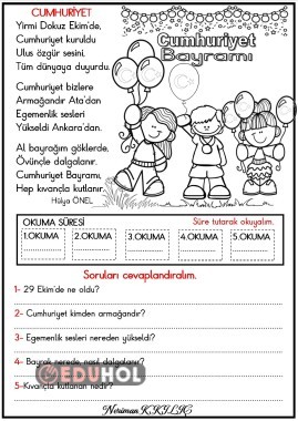 CUMHURİYET Şiiri- (Süreli) Okuma-Anlama