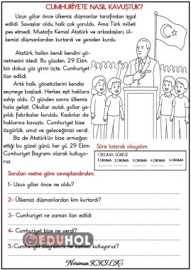 CUMHURİYETE NASIL KAVUŞTUK- Okuma-Anlama