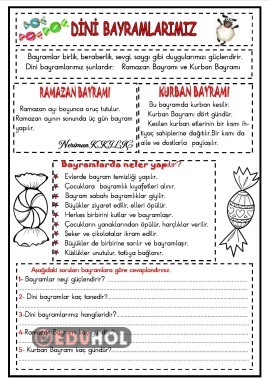DİNİ BAYRAMLARIMIZ-Okuma-Anlama-4