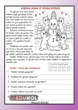 KARDAN ADAM ve SEVİMLİ KEDİLER- Okuma-Anlama