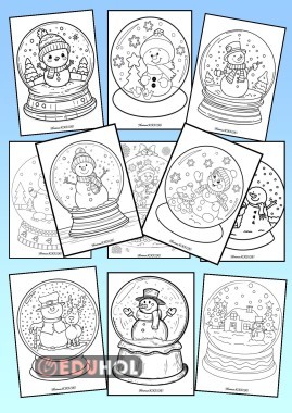 Kardan Adamlı KAR KÜRESİ Boyama