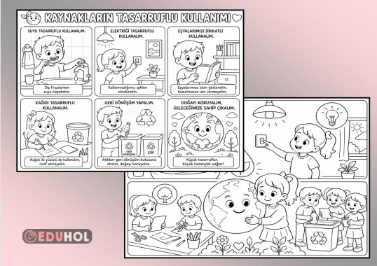 KAYNAKLARI TASARRUFLU KULLANMA-Boyama Sayfaları-2