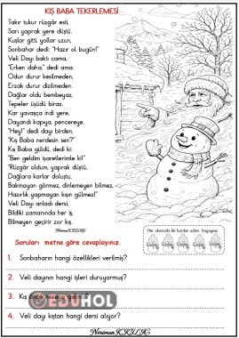 KIŞ BABA TEKERLEMESİ-Okuma-Anlama