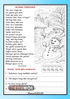 KIŞ BABA TEKERLEMESİ-Okuma-Anlama