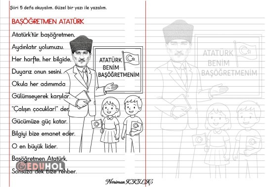 ÖĞRETMENLER GÜNÜ- Şiir Okuma-Yazma