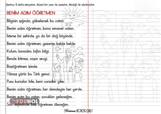 ÖĞRETMENLER GÜNÜ- Şiir Okuma-Yazma