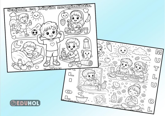 SAĞLIK HAFTASI- Boyama sayfaları